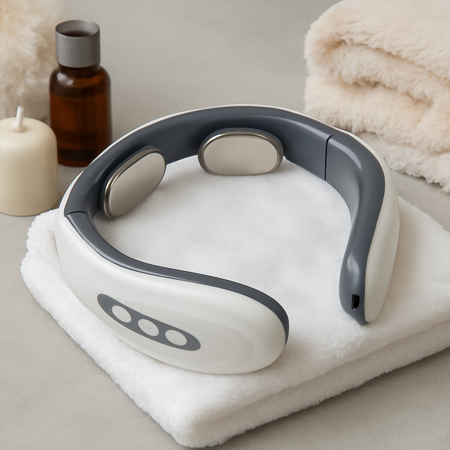 2 Heads Smart Electric Neck and Back Pulse Massager (1 Pc / Mix Design) 2 Heads Smart Electric Neck and Back Pulse Massager (1 Pc / Mix Design)